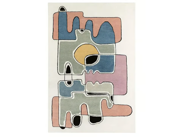 TETE A TETE MULTI - Patterned rectangular wool rug by Toulemonde Bochart - view 2